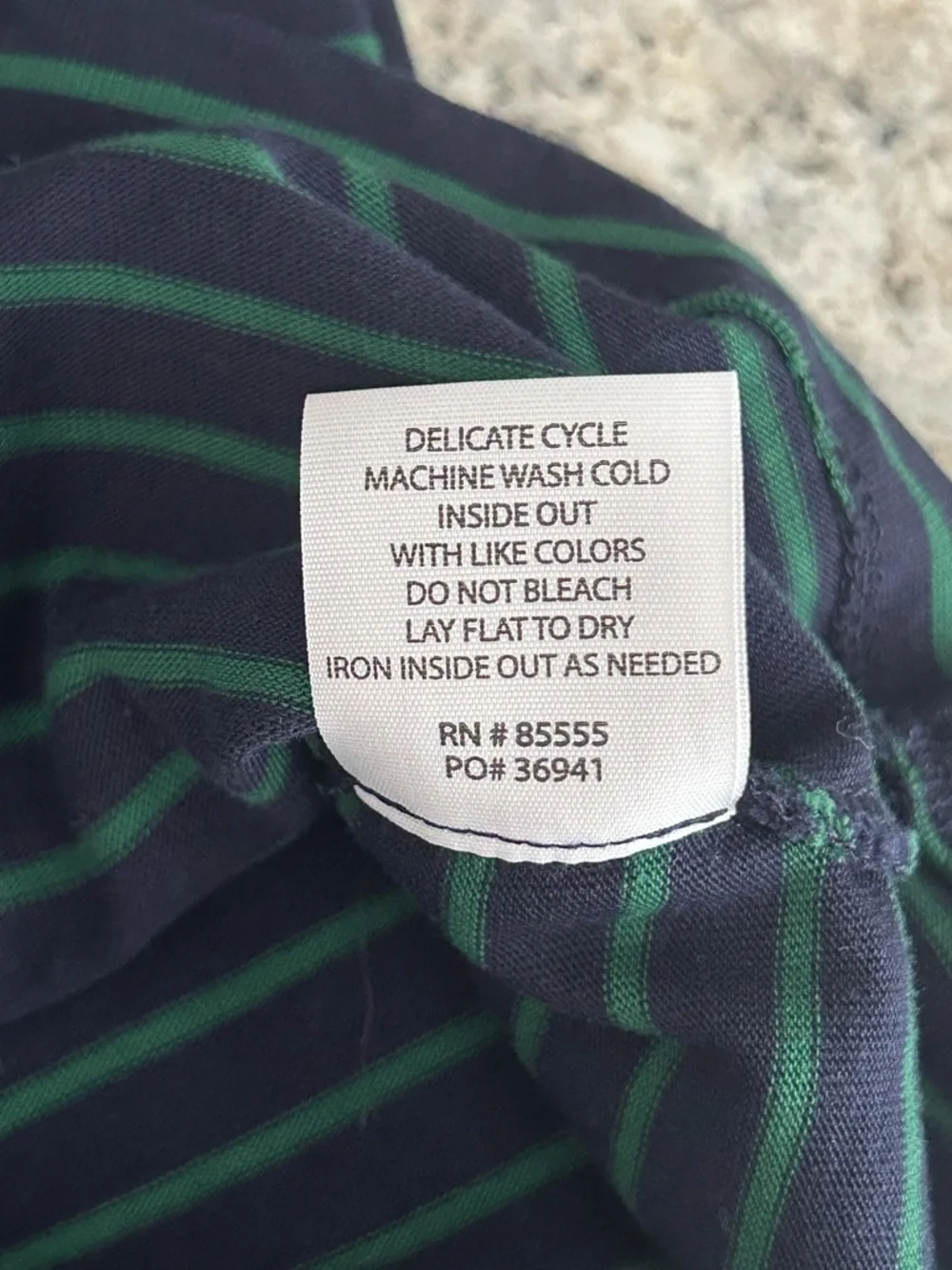 Pistola Olivia Twisted Sleeve Marina Striped Navy Green Muscle Tee Shirt Size M - Picture 8 of 10